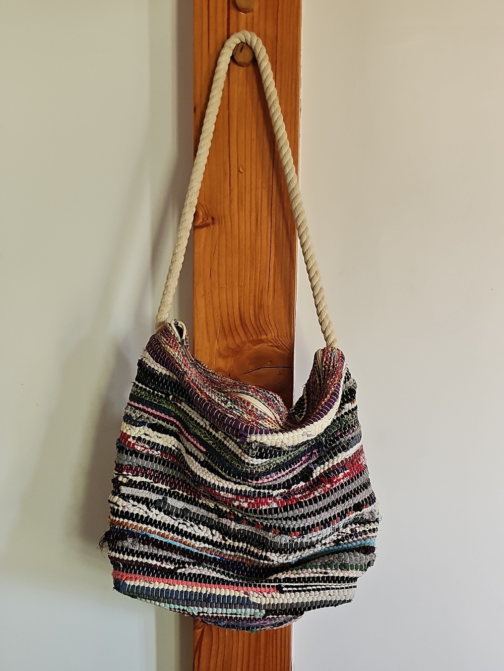 Multicolor Rug Rag Shoulder Bag - Picture 2 of 9